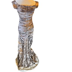 Nicole Miller Metallic Bronze Gown